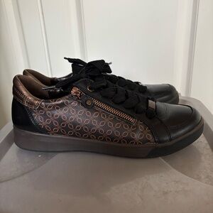 Ara Black and Brown Patterned Sneakers